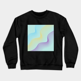 rainbow,the countless lines,mint,Exquisite curved shape Crewneck Sweatshirt